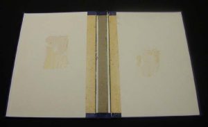 Inside the original cover with 1" of pastedowns removed