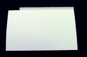 Endsheets marked for trimming to size