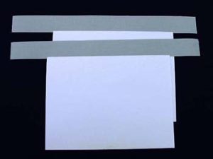 Strips of hinge cloth to be attached to the endsheets