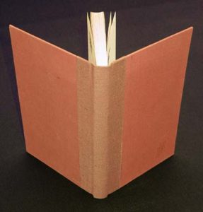Book with partial reback outside
