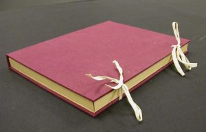 Portfolio enclosure with ties