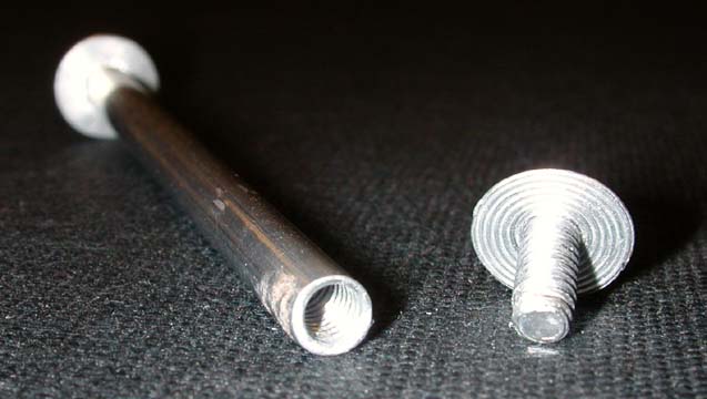 Two pieces of a post binder
