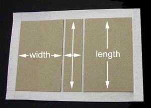 Diagram with the dimensional terms for each piece making up the C tray