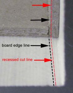 Diagram of where cuts inside the A tray corners will be made