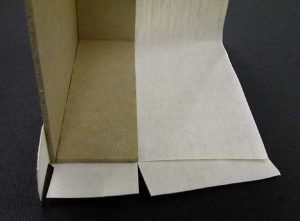Cuts at the top corner of the A tray