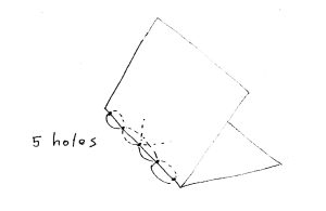 5-hole sewing pattern