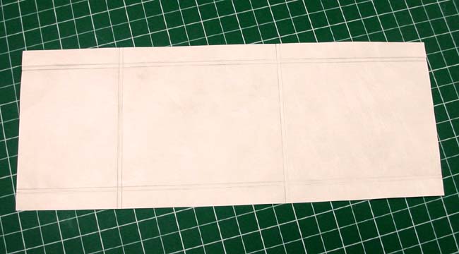Tyvek with all the creases made for the pocket