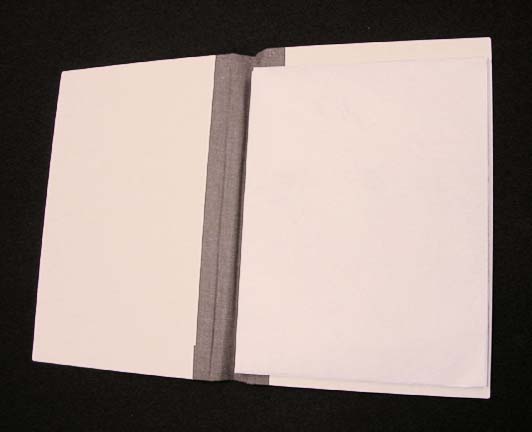 Pamphlet with pocket, open
