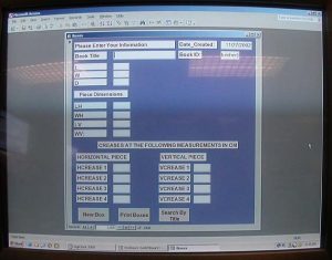 Access database form used to calculate measurements for phase boxes