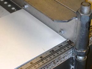 Making the crease on the crimper