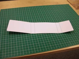 Board with creases made