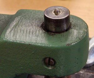 Close up of the Mandel of the rivet bucker