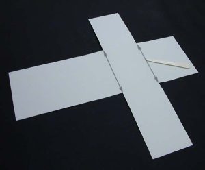 Creases on the B board are indicated with arrow lines