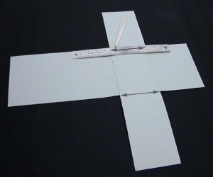 Creases marked on the A board