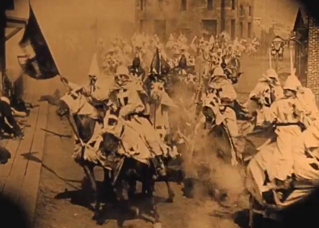 The “Parade of the Clansmen” with no black faces (screen capture by author).