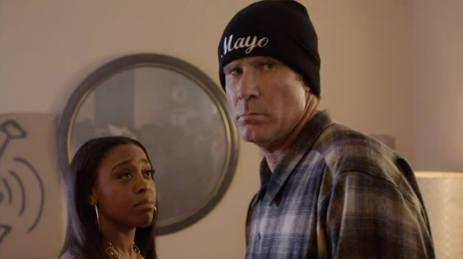 Blackface part 3: Will Ferrell as James King as stereotype thug (screen capture by author).