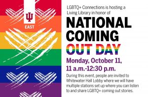 Flyer for National Coming Out day event