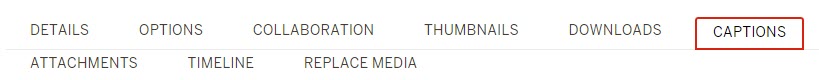 Captions is the 6th tab in the set of editing options in edit view,
