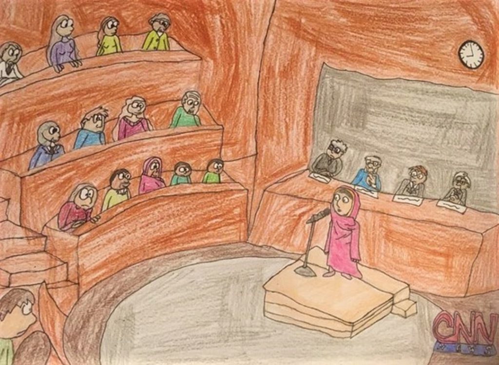 Malala's Speech by Isaiah P., grade 9