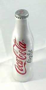 A bottle with a Coca-Cola Light label.