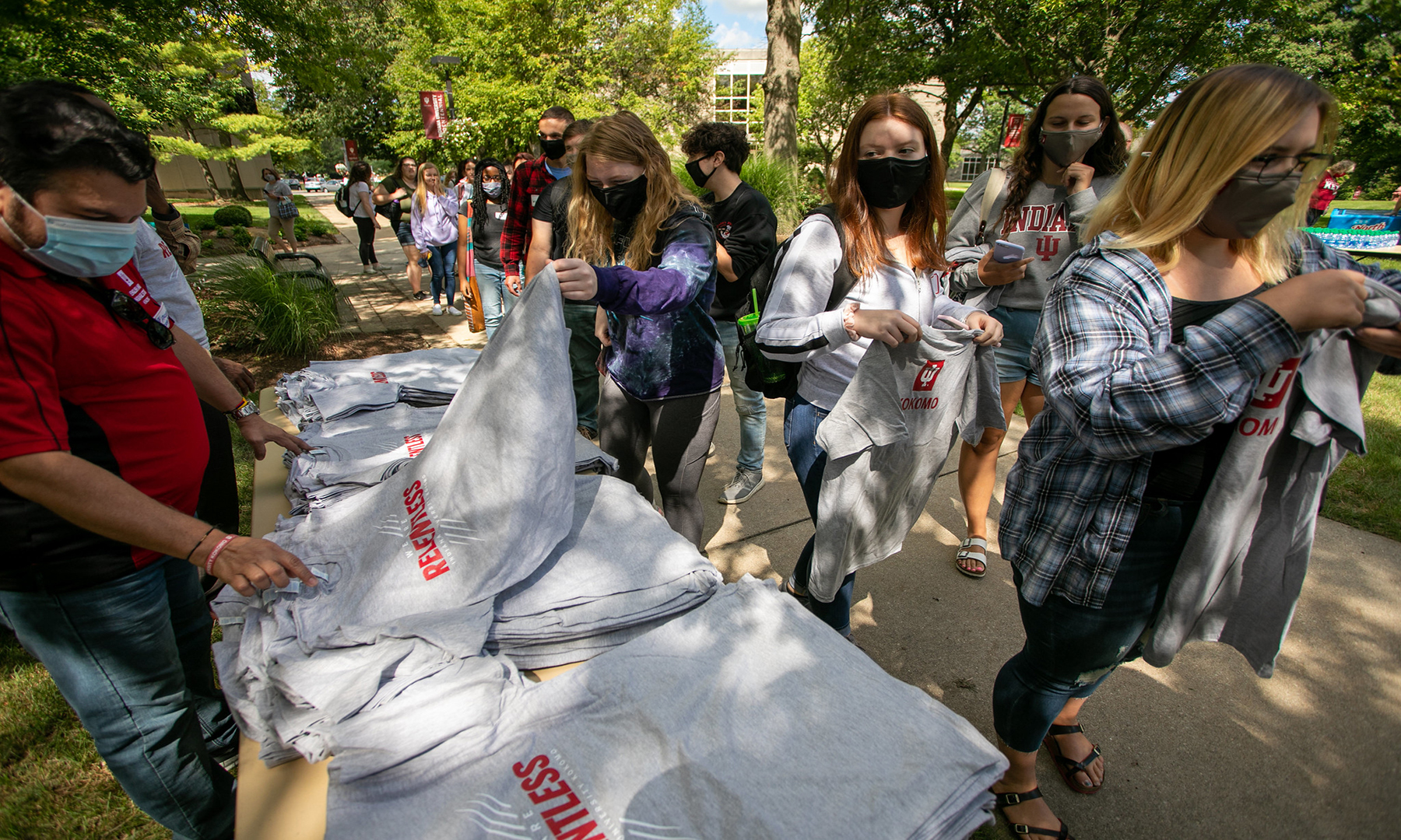 students on campus