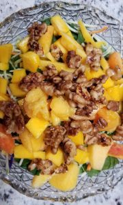 peach salad with pecans