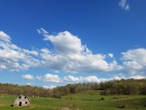 blue sky and clouds