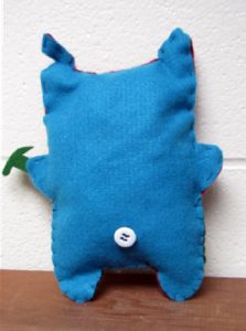 Image of finished monster pin cushion back