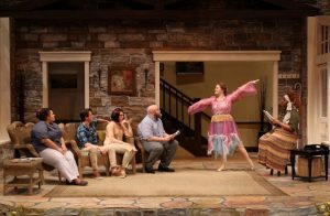 Photo of scene from IU Southeast Theatre's production of Vanya and Sonia and Masha and Spike